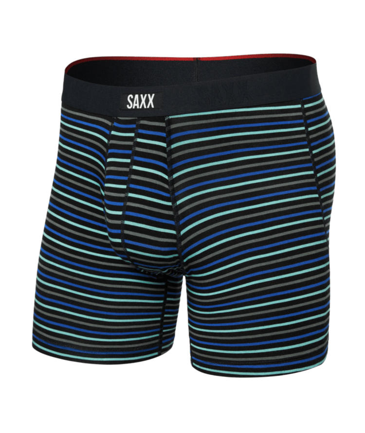 SAXX SAXX Vibe Xtra Boxer Brief Fly Gent'S Stripe Sport Blue - GSB