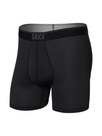 SAXX SAXX Quest Quick Dry Mesh Boxer Brief Fly Black Ii - BL2
