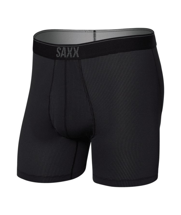 SAXX SAXX Quest Quick Dry Mesh Boxer Brief Fly Black Ii - BL2