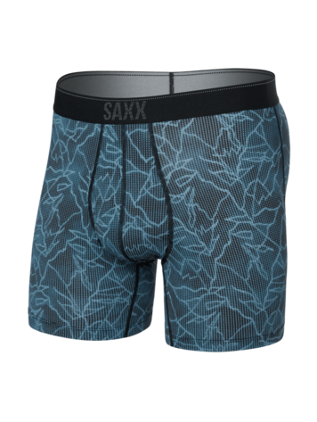 SAXX SAXX Quest Quick Dry Mesh Boxer Brief Fly Sketchy Mountain Black - SKB