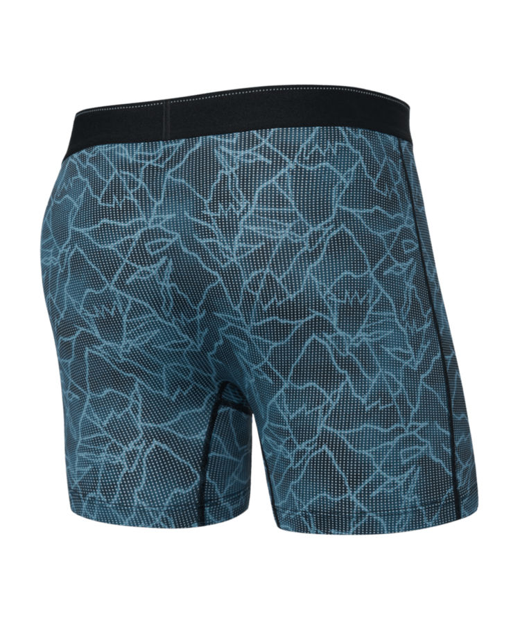 SAXX SAXX Quest Quick Dry Mesh Boxer Brief Fly Sketchy Mountain Black - SKB