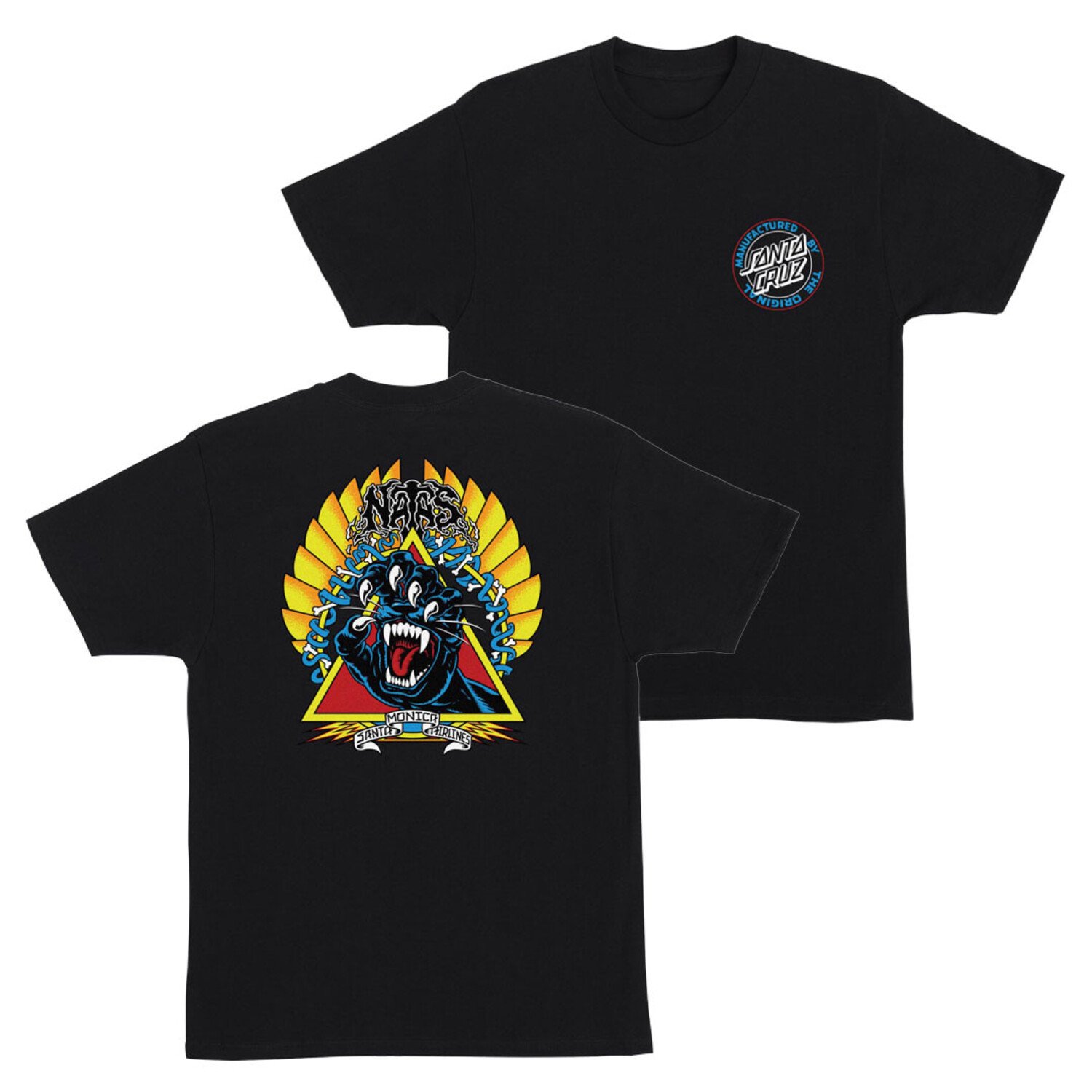 SANTA CRUZ SANTA CRUZ T-Shirt Natas Screaming Panther Black