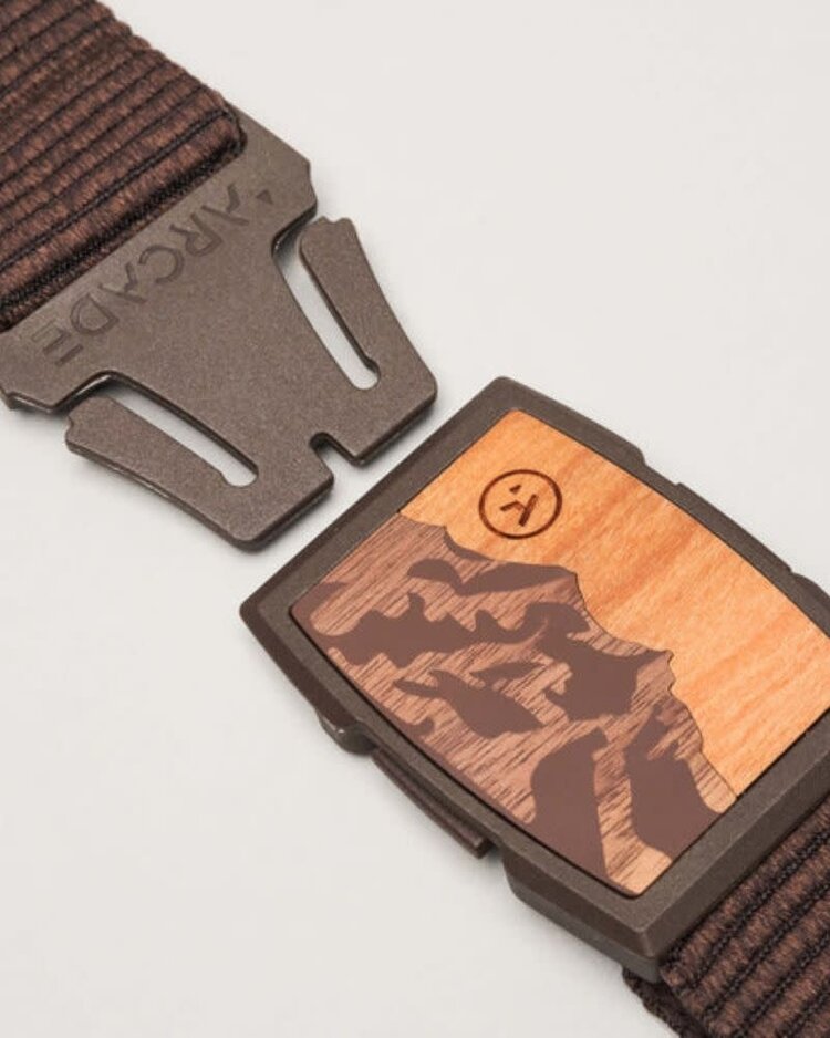 ARCADE ARCADE Woody Stretch Belt in Heather Walnut