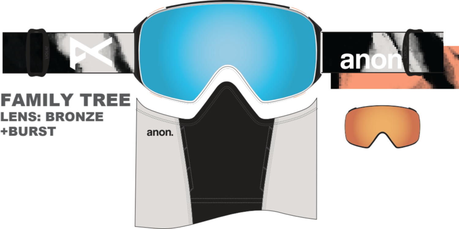 ANON M4 Cylindrical Goggles Family Tree / Perceive Variable ANON M4 Cylindrical Goggles Family Tree / Perceive Variable