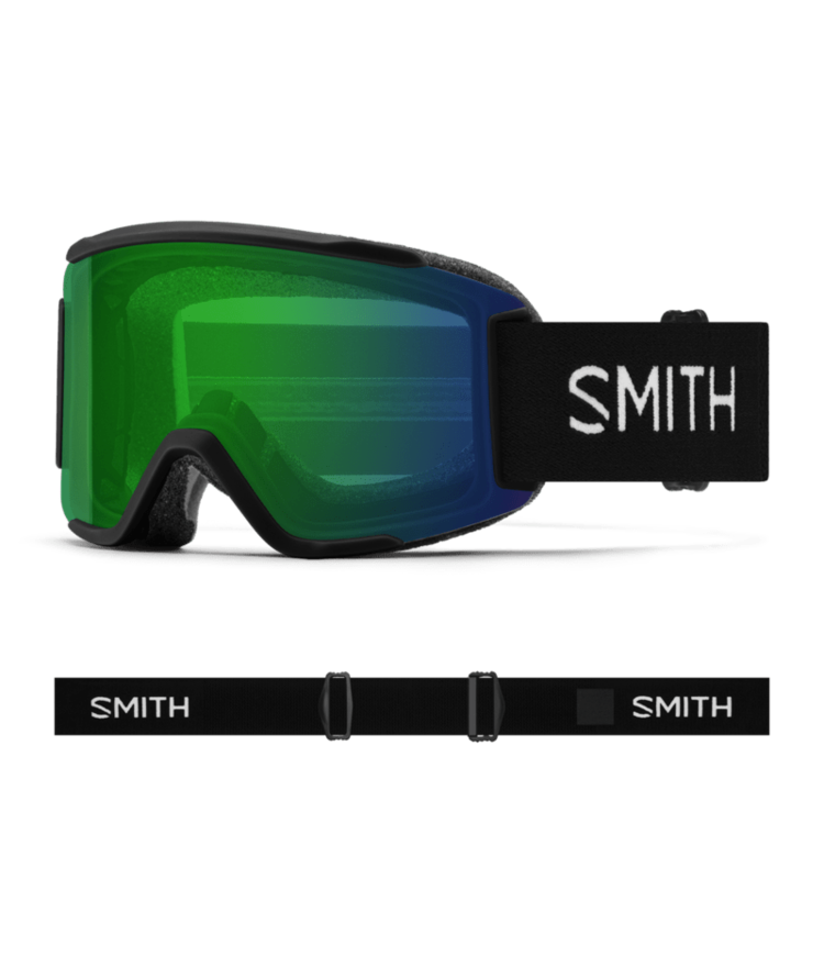 SMITH SMITH Squad S Black || Chromapop Everyday Green Mirror