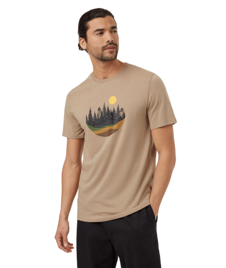 TENTREE TENTREE Mens Artist Series Love Flourishes T-Shirt Khaki/Cypress