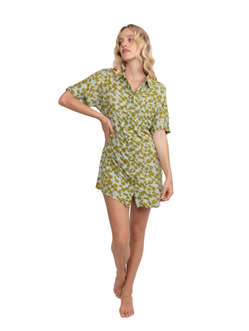 RUSTY RUSTY Mia Shirt Dress Sage Green