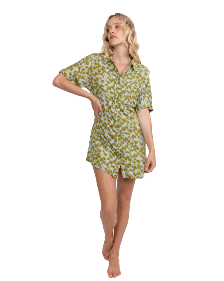 RUSTY RUSTY Mia Shirt Dress Sage Green