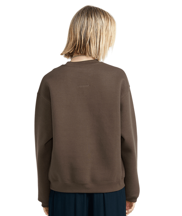 VOLCOM VOLCOM Stone Heart Up Crew Dark Chocolate