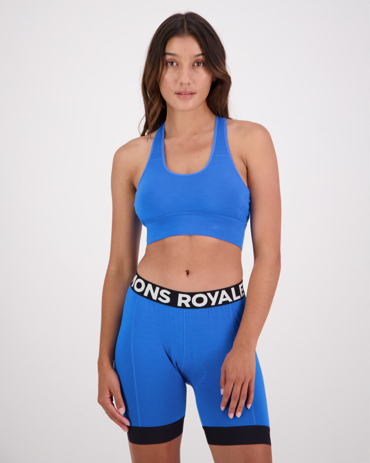MONS ROYALE MONS ROYALE Women's Stratos Merino Shift Sports Bra Pop Blue