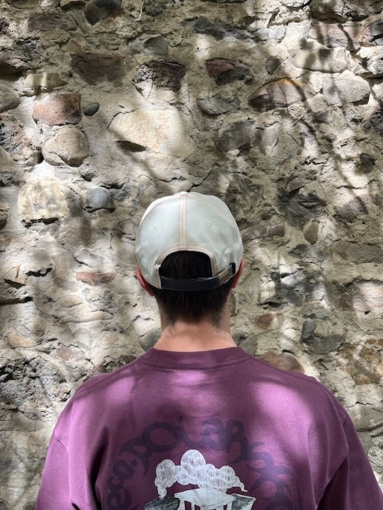 EDGE OF THE WORLD EDGE OF THE WORLD Embroidered Logo Adjustable Hat Natural / Red