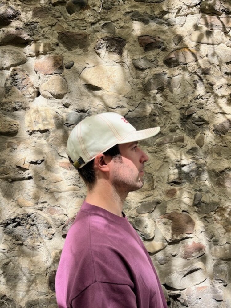 EDGE OF THE WORLD EDGE OF THE WORLD Embroidered Logo Adjustable Hat Natural / Red