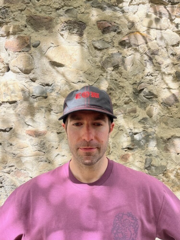 EDGE OF THE WORLD EDGE OF THE WORLD Embroidered Logo Adjustable Hat Black / Red