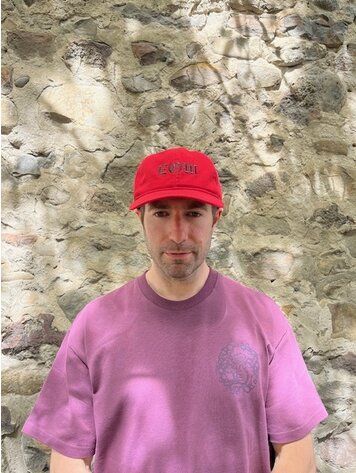 EDGE OF THE WORLD EDGE OF THE WORLD Embroidered Logo Adjustable Hat Red / Black