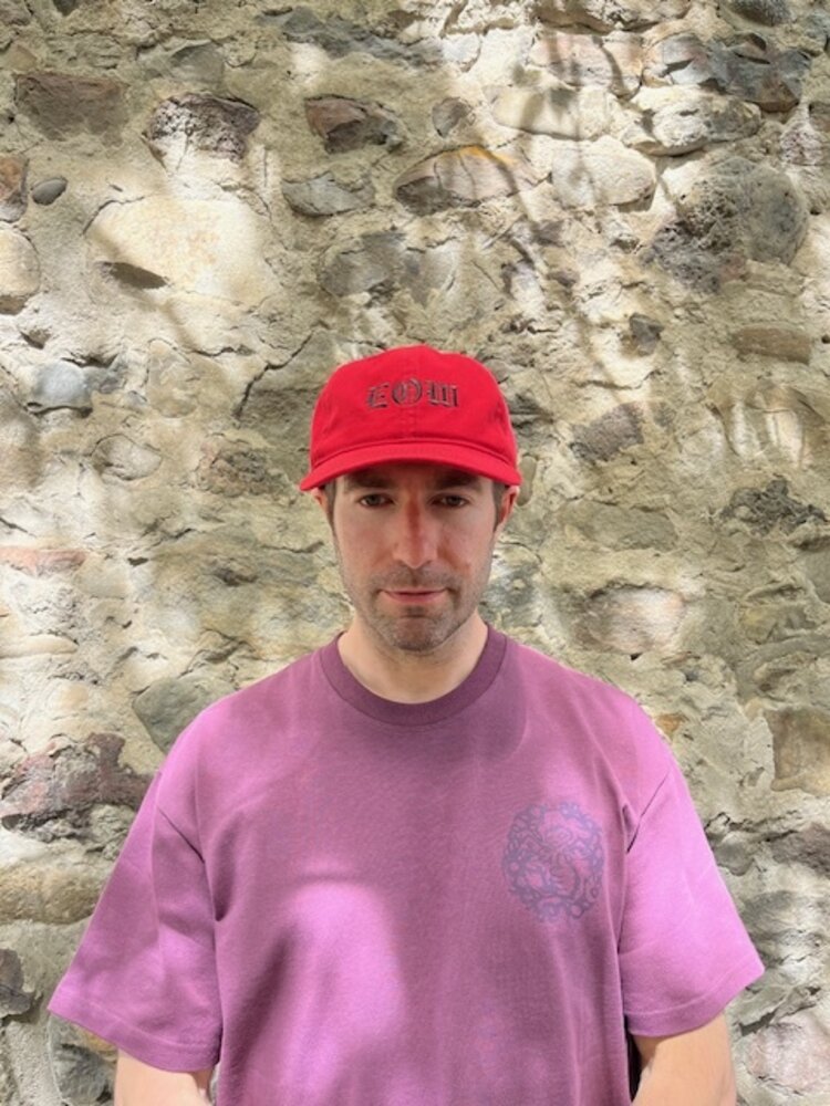 EDGE OF THE WORLD EDGE OF THE WORLD Embroidered Logo Adjustable Hat Red / Black