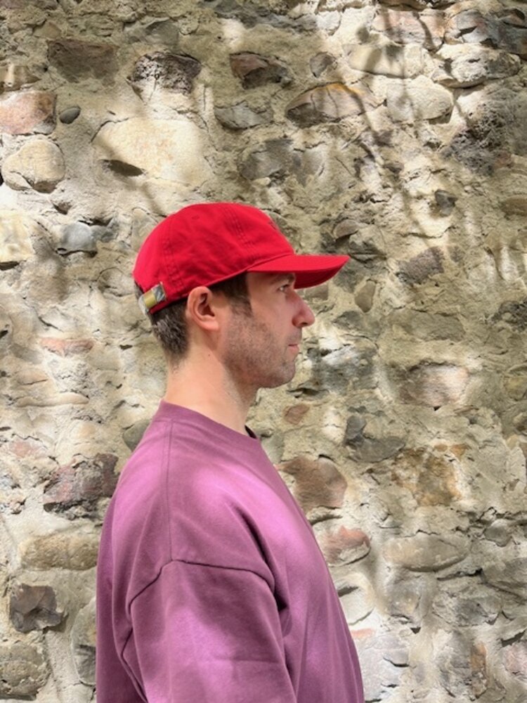 EDGE OF THE WORLD EDGE OF THE WORLD Embroidered Logo Adjustable Hat Red / Black