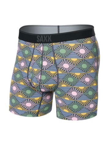 SAXX SAXX Quest Quick Dry Mesh Boxer Brief Fly Mosaic Trout Maritime