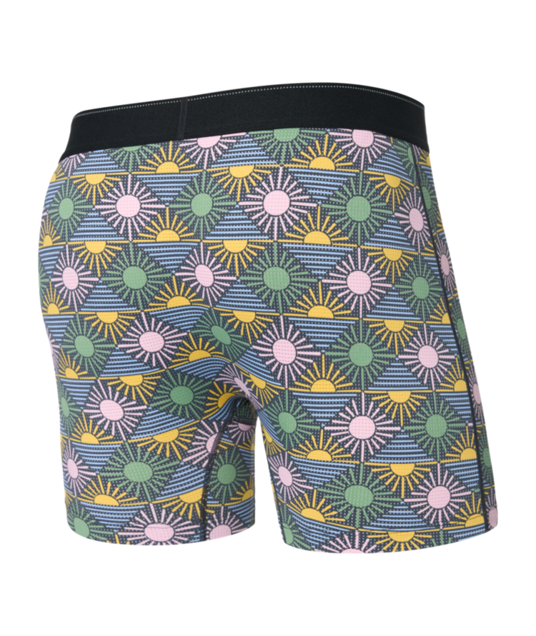 SAXX SAXX Quest Quick Dry Mesh Boxer Brief Fly Mosaic Trout Maritime
