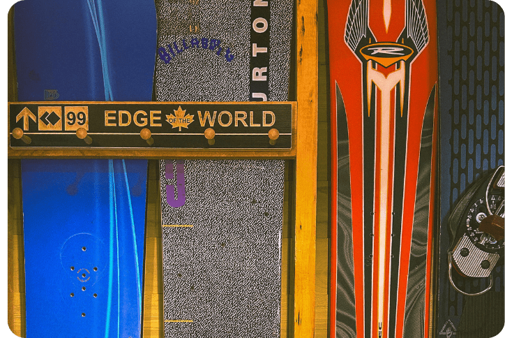 Vintage Snowboard Edge of the World Retro Burton