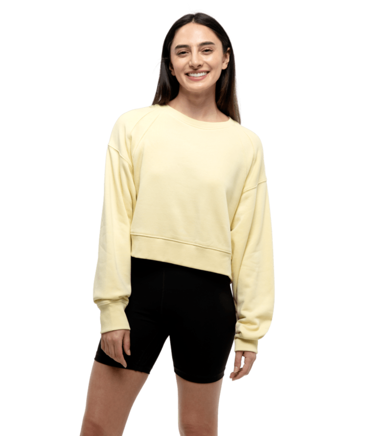 TENTREE TENTREE Womens Bluffs Cropped Crew Sunray