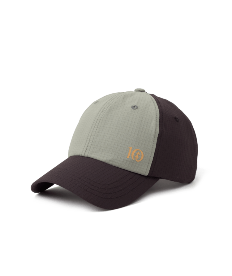 TENTREE TENTREE EcoStretch Nylon Peak Hat Meteorite Black/Agave Green