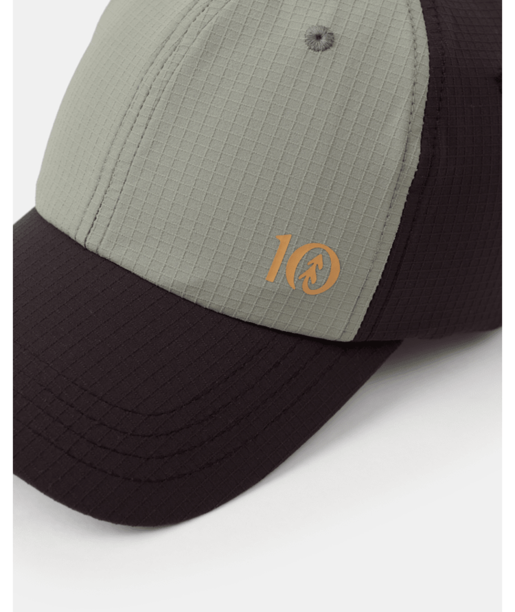 TENTREE TENTREE EcoStretch Nylon Peak Hat Meteorite Black/Agave Green