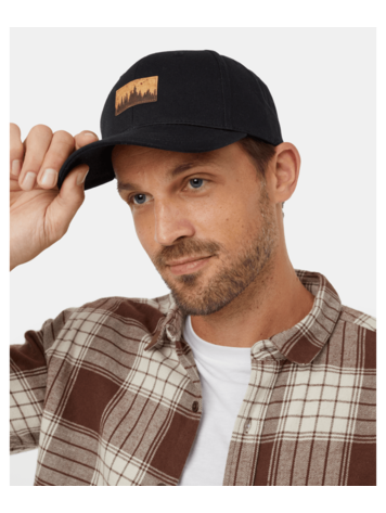 TENTREE TENTREE JUNIPER CORK PATCH ELEVATION HAT METEORITE BLACK/CORK PATCH