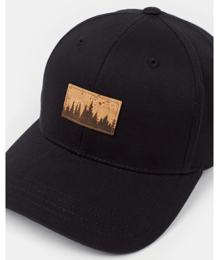 TENTREE TENTREE JUNIPER CORK PATCH ELEVATION HAT METEORITE BLACK/CORK PATCH