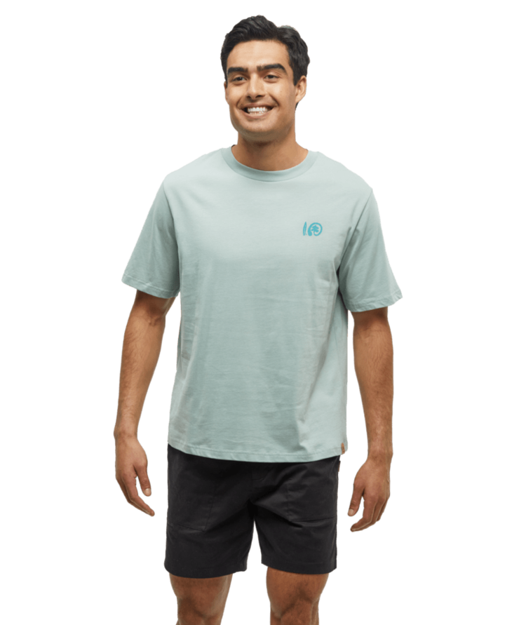 TENTREE TENTREE Mens Seaforestation Relaxed T-Shirt Oasis/Sea Blue