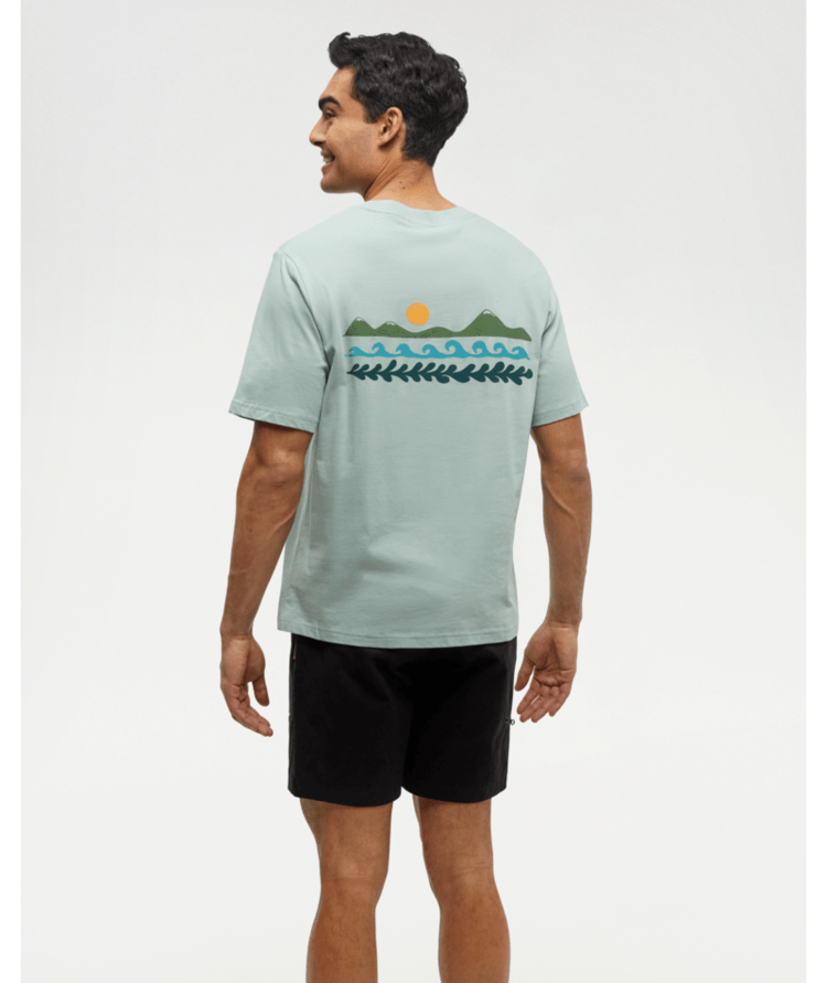 TENTREE TENTREE Mens Seaforestation Relaxed T-Shirt Oasis/Sea Blue