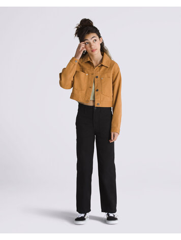 VANS VANS Kids Raynes Crop Trucker Jacket Gr Brown Sugar
