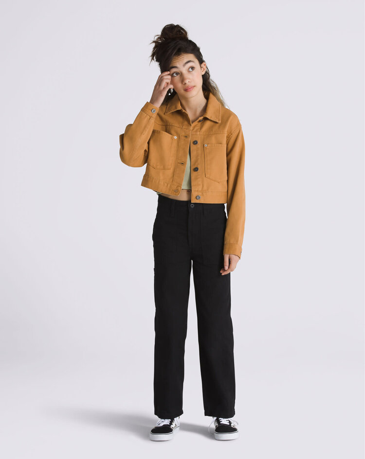 VANS VANS Kids Raynes Crop Trucker Jacket Gr Brown Sugar