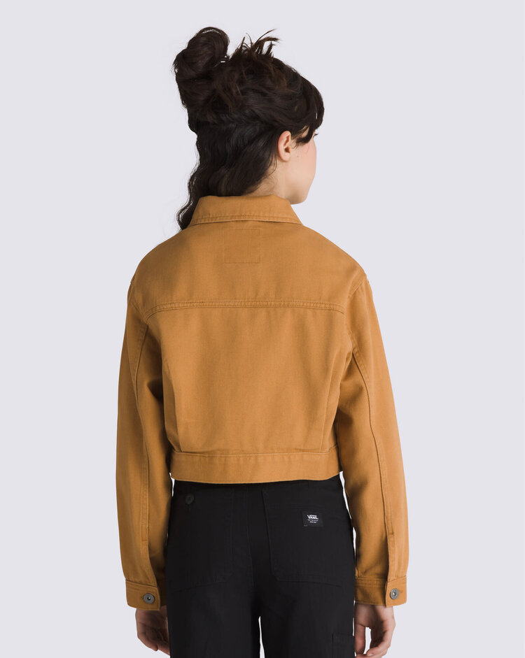 VANS VANS Kids Raynes Crop Trucker Jacket Gr Brown Sugar
