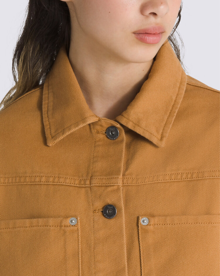 VANS VANS Kids Raynes Crop Trucker Jacket Gr Brown Sugar