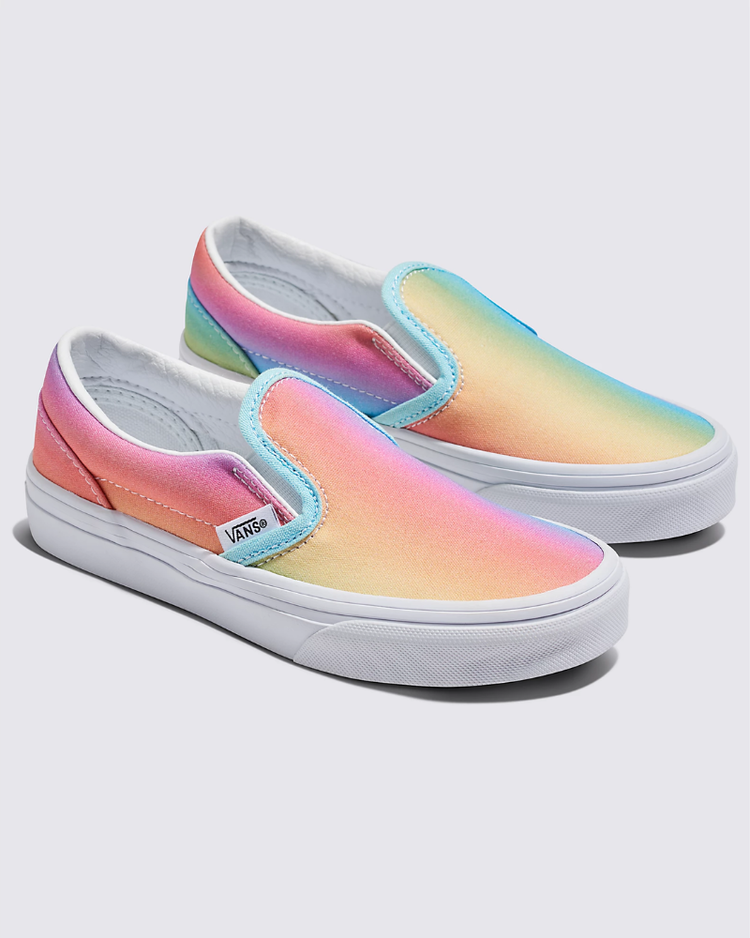 VANS VANS Kids Classic Slip-On Rainbow Multi/True White