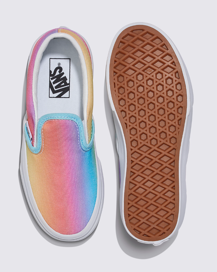 VANS VANS Kids Classic Slip-On Rainbow Multi/True White