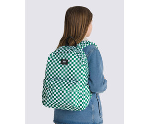 VANS Kids Old Skool Grom Check Backpack Verdant Green Edge of the World Fernie BC