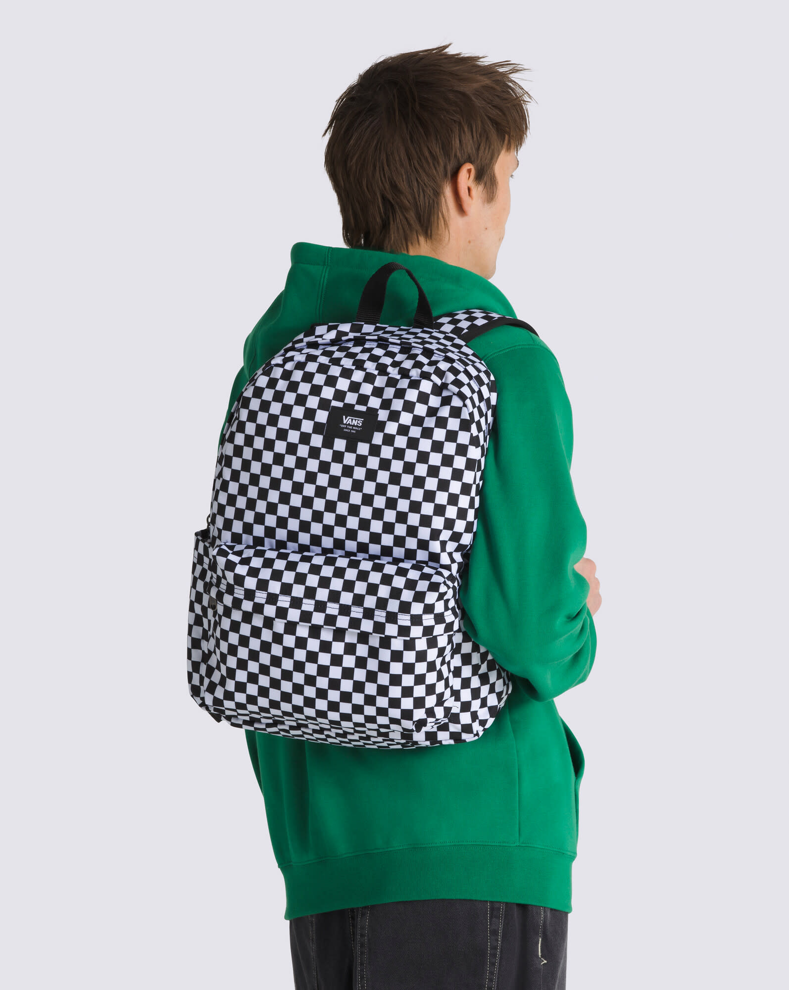 VANS Old Skool Check Backpack Black White