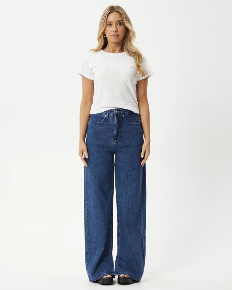 AFENDS AFENDS Bella Hemp Denim Baggy Jeans Authentic Blue