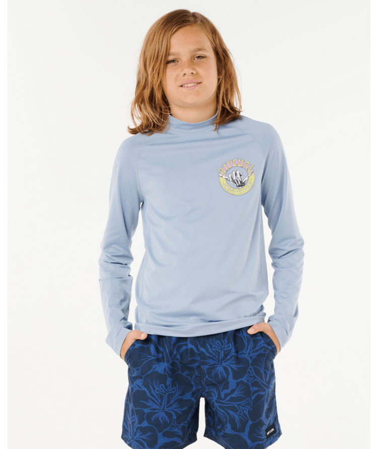 RIP CURL RIP CURL Shred Shakka Upf Long Sleeve Boy Ice Blue