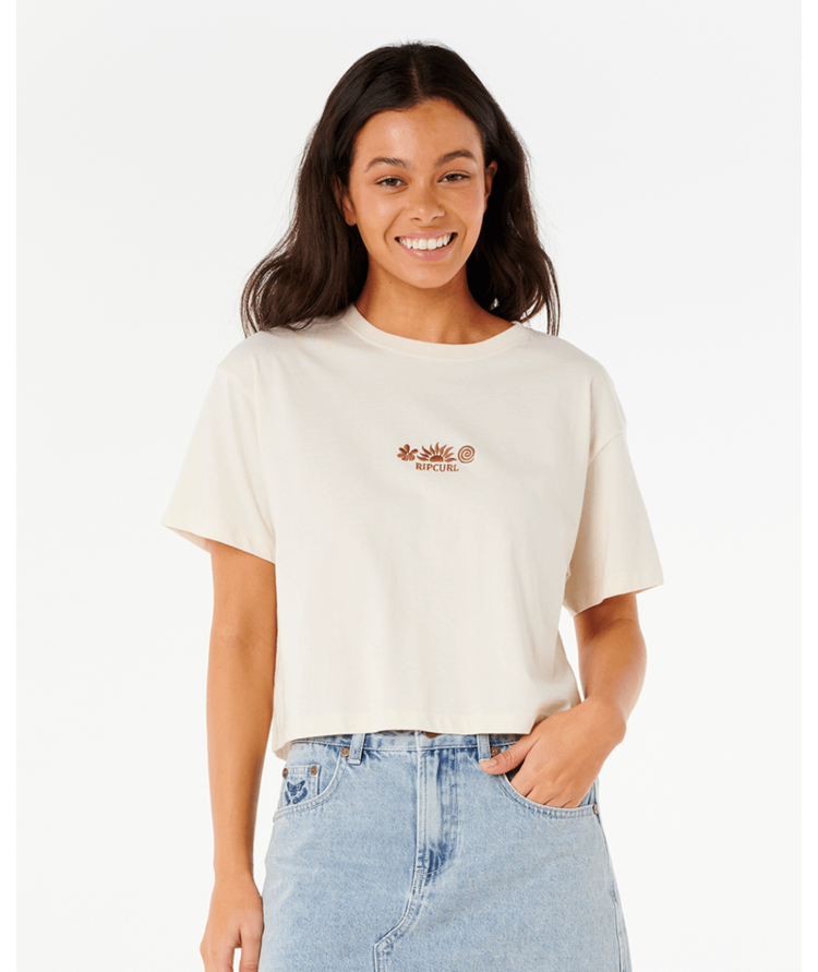 RIP CURL RIP CURL Tokens Crop Tee Bone