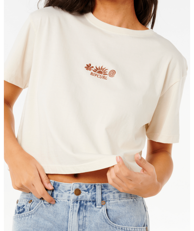 RIP CURL RIP CURL Tokens Crop Tee Bone