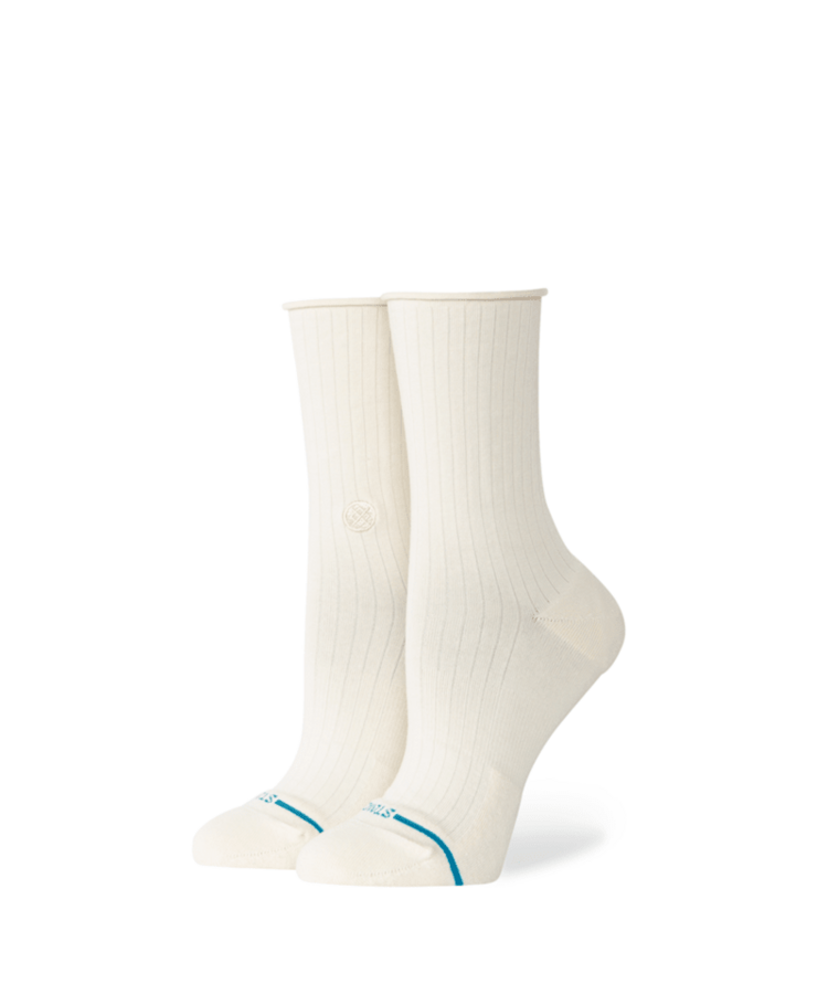 STANCE STANCE Womens Rolled Cuff Qtr Ivory