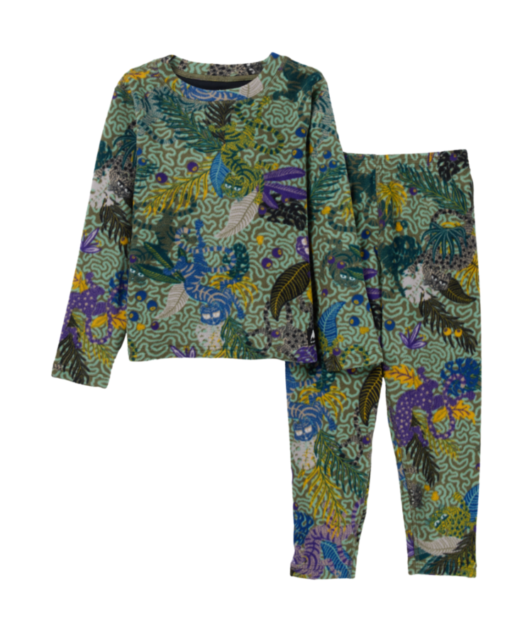 BURTON BURTON Toddlers' Fleece Base Layer Set Jungle Cats