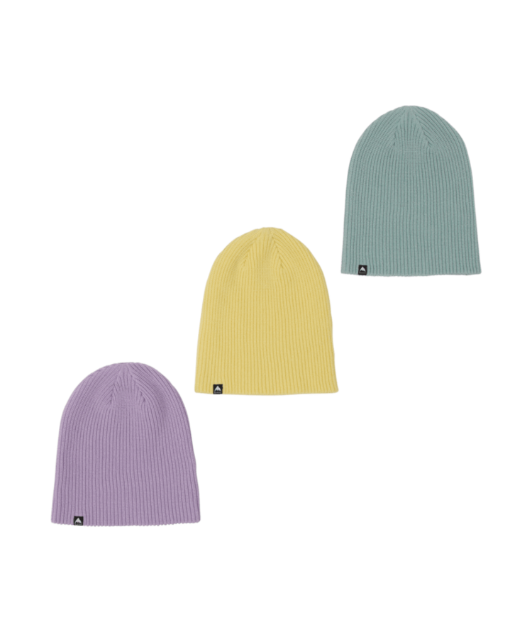 BURTON BURTON Recycled Dnd Beanie (3 Pack) Washed Lavender/Light Teal/Glow Yellow Green