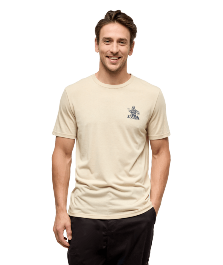 TENTREE TENTREE Men's Have You Seen Him T-Shirt Warm Oak Heather/Midnight Blue