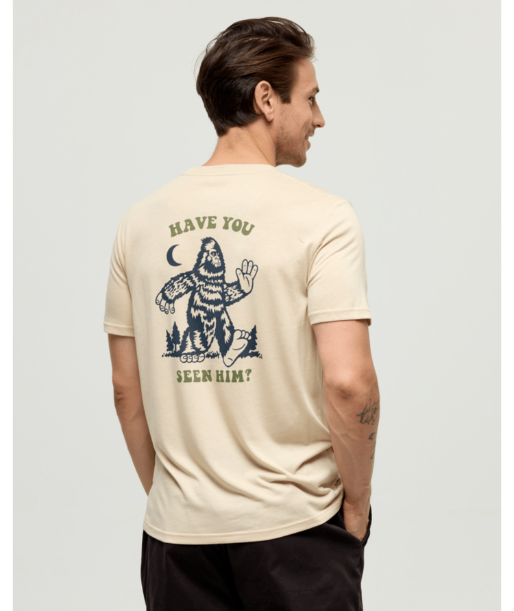 TENTREE TENTREE Men's Have You Seen Him T-Shirt Warm Oak Heather/Midnight Blue
