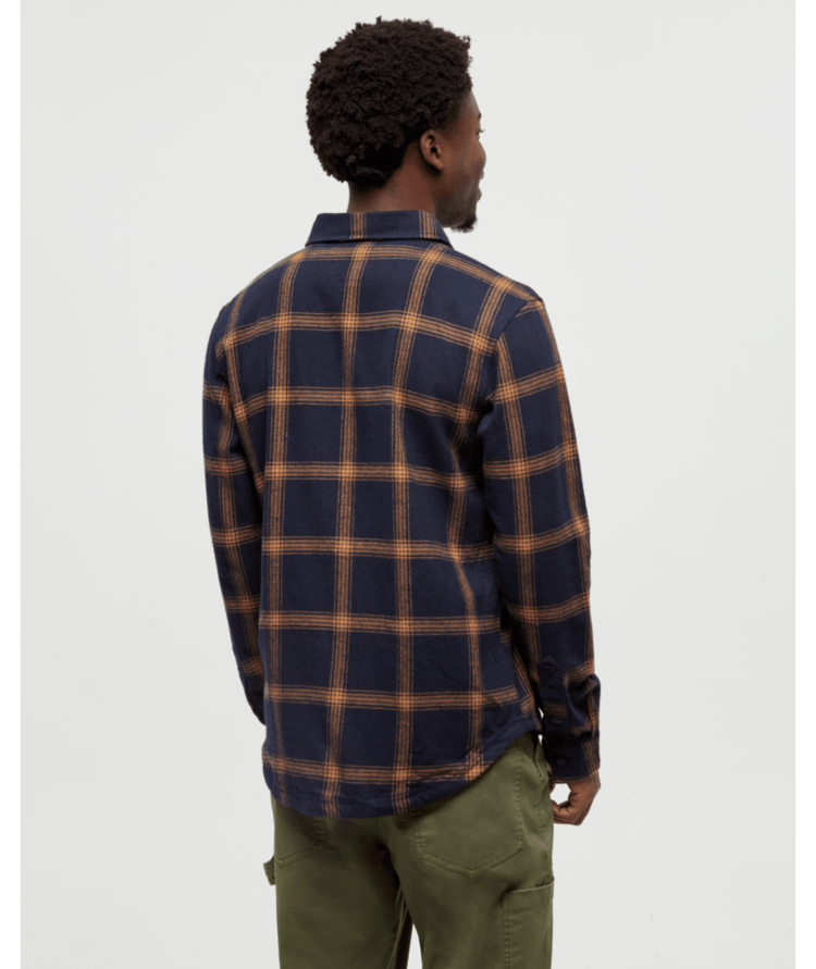 TENTREE TENTREE Men's Kapok Flannel Colville Midnight Blue/City Plaid