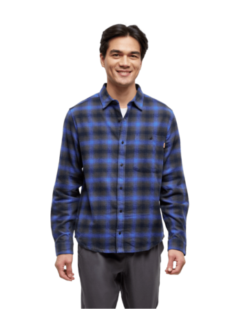 TENTREE TENTREE Men's Forest Flannel Shirt Midnight Blue/Dusk Plaid