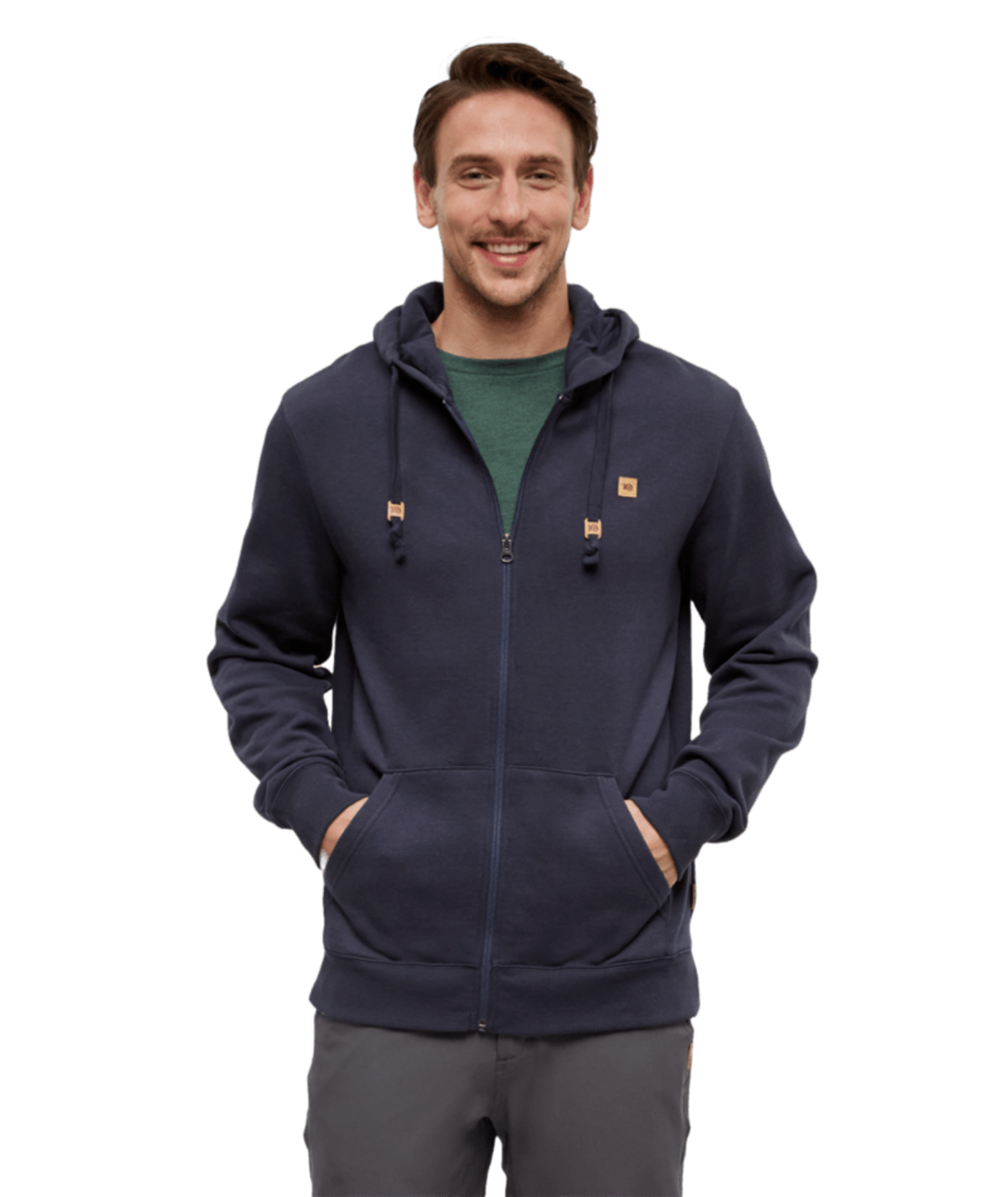 TENTREE Men's Reynard Zip Hoodie Midnight Blue - Edge of the World